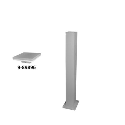Aluminum square pillar base h65 for wall mounted aluminum Lighting fitting 9-89896 grey