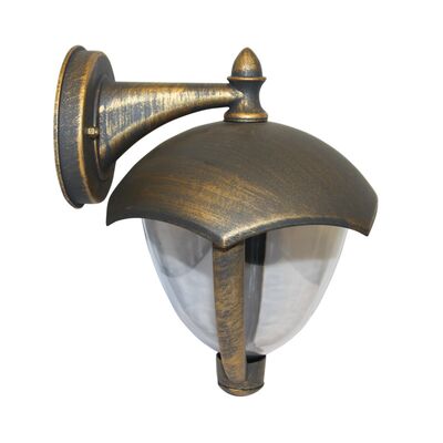 Wall mounted Aluminum Lighting Fitting Down 36072 Ε27 IP44 Golden Black