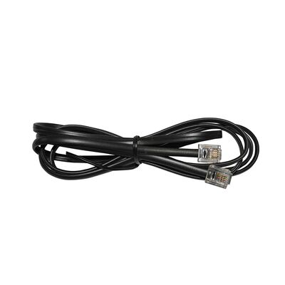 Telephone cord with male 6P4C on both ends 1.5m black