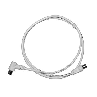 TV cable male to female (right angled) 1m white