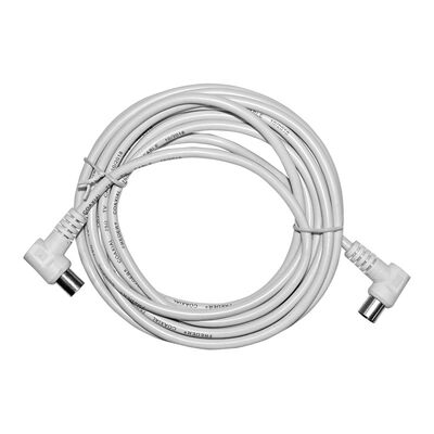 TV cable right angled male to right angled female 3m white