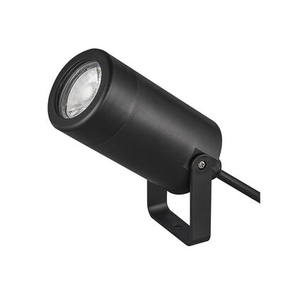 Floor mounted Plastic cylindlical Spot lighting fitting GU10 with bracket IP44 black