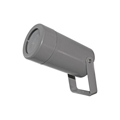 Floor mounted Plastic cylindlical Spot lighting fitting GU10 with bracket IP44 grey