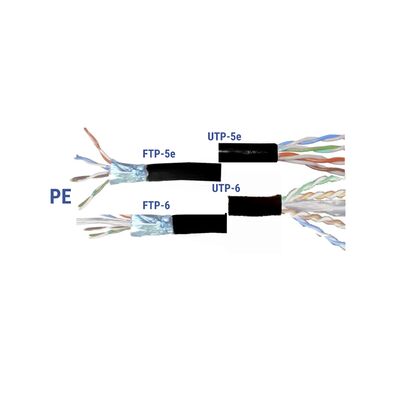 FTP cable CAT6 4x2x23AWG PURE COPPER with PE jacket