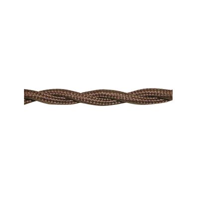 Textile flexible string cable 2x0.75mm² brown