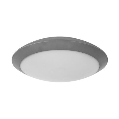 CEILING FIXTURE PC ROUND (UFO) D.300MM 2XE27 IP65 GREY