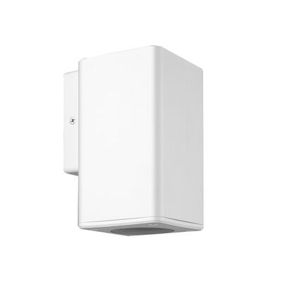 Wall mounted Plastic square Spot lighting fitting 90x90 GU10 IP54 white