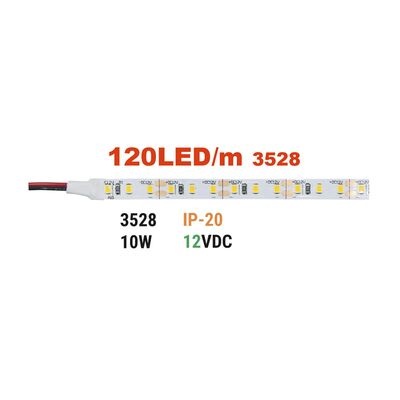Led strip 5m 12VDC 10W/m 120LED/m cold white IP20