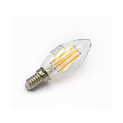 Led COG E14 Clear Candle 230V 4W Dimmable Cool White