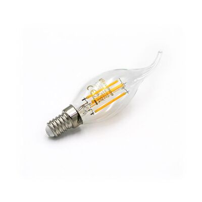Led COG E14 Clear Candle With Tail 230V 4W Warm White