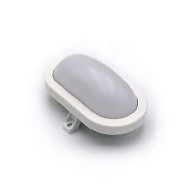 Led bulkhead wallmounted light oval PP body, PC cover,IP64 10W 170x116x74mm 230V 4000k white