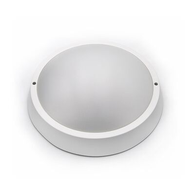 LED ΠΛΑΦΟΝΙΕΡΑ PC ΣΤΡΟΓΓΥΛΗ Φ270mm 24W 4000K IP65 ΛΕΥΚΗ