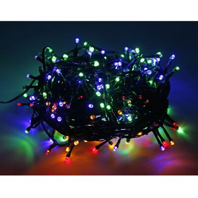 300 mini LED string light-with program & static-green cable Multicolour IP44