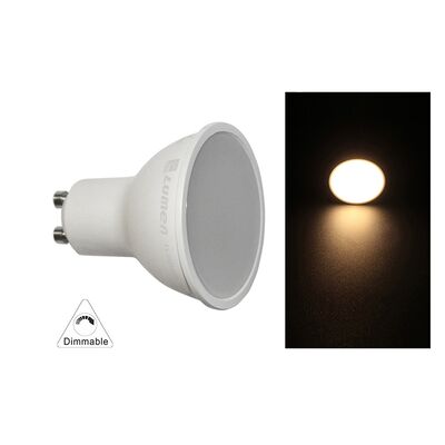 LED ΛΑΜΠΑ GU10 5W 230V 105° ΝΤΙΜΑΡΙΖΟΜΕΝΟ ΘΕΡΜΟ 3000Κ