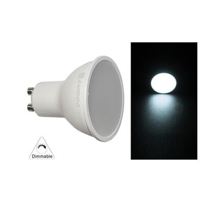 LED ΛΑΜΠΑ GU10 5W 230V 105° ΝΤΙΜΑΡΙΖΟΜΕΝΟ ΨΥΧΡΟ 6200Κ