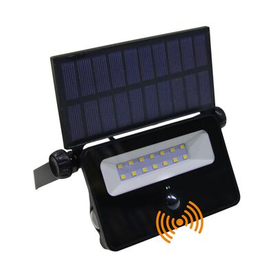 Solar Led floodlight with PIR sensor 900lm 4000K black