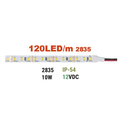 Led strip 5m 12VDC 10W/m 120LED/m cold white IP54