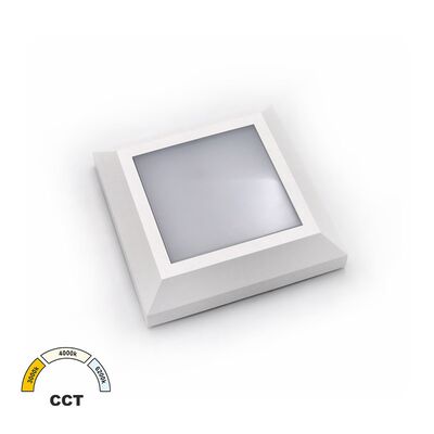 LED WALL CEILING PC SQUARE D125MM 4W CCT WHITE