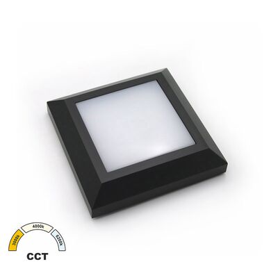 LED ΦΩΤΙΣΤΙΚΟ PC ΕΠΙΤΟIXO ΤΕΤΡΑΓΩΝ0 D125mm 4W CCT IP65 ΓΡΑΦΙΤΗΣ