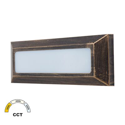 LED ΦΩΤΙΣΤΙΚΟ PC ΕΠΙΤΟΙΧΟ ΟΡΘΟΓΩΝΙΟ 4W CCT IP65 ΡΟΥΣΤΙΚ