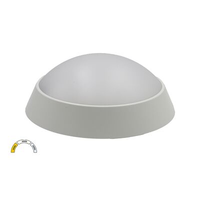 LED ΠΛΑΦΟΝΙΕΡΑ PC ΣΤΡΟΓΓΥΛΗ Φ220mm 20W CCT IP65 ΛΕΥΚΗ