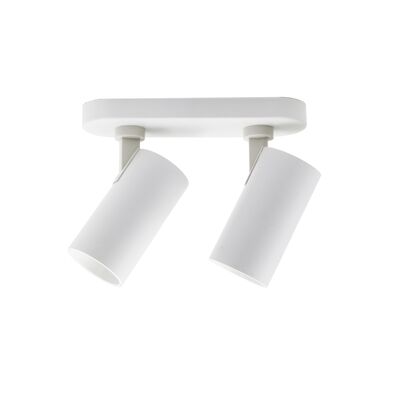 SPOT ALUMINUM WALL/CEILING FOR GU10 DOUBLE WHITE