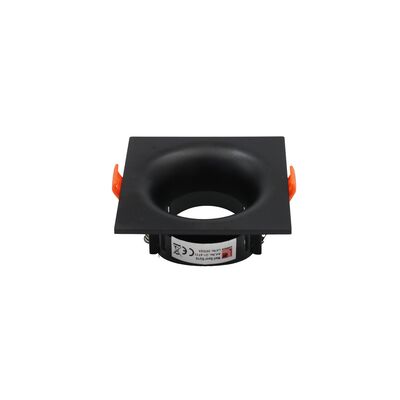 Deep Recessed Spot light square PC GU10 black