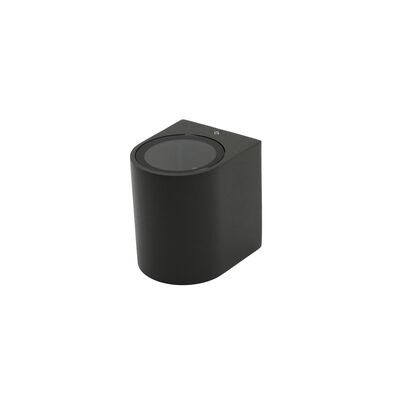 Outdoor Down Bright Wall Light oval 1XGU10 Brown-Graphite
