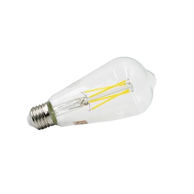 LED ΛΑΜΠΑ COG ΑΒΟΚΑΝΤΟ ΔΙΑΦΑΝΟ ST64 Φ64 Ε27 8W ΝΤΙΜ.ΘΕΡΜΟ