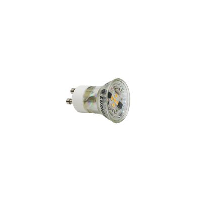 LED ΛΑΜΠΑ GU10 MR11 ΓΥΑΛΙΝΟ 2W 105° ΘΕΡΜΟ 3000Κ