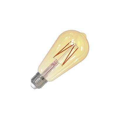 LED ΛΑΜΠΑ COG ΑΒΟΚΑΝΤΟ ST64 Ε27 6W ΜΕΛΙ 2200K