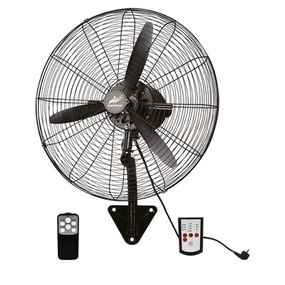 ΑΝΕΜΙΣΤΗΡΑΣ ΕΠΙΤΟΙΧΟΣ 95W Φ55cm ΜΕ ΤΗΛ/ΡΙΟ ΜΕΤΑΛΛΙΚΟΣ ΜΑΥΡΟΣ