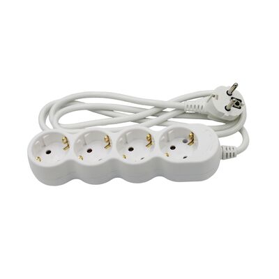 Multisocket with 3x1mm² 1.5m cable 4schuko white