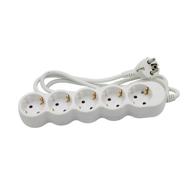 Multisocket with 3x1mm² 1.5m cable 5schuko white