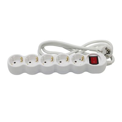 ΠΟΛΥΠΡΙΖΟ ΜΕ ΔΙΑΚΟΠΤΗ+ΚΑΛΩΔΙΟ 3x1.5mm² 1.5μ 5 ΣΟΥΚΟ ΛΕΥΚΟ