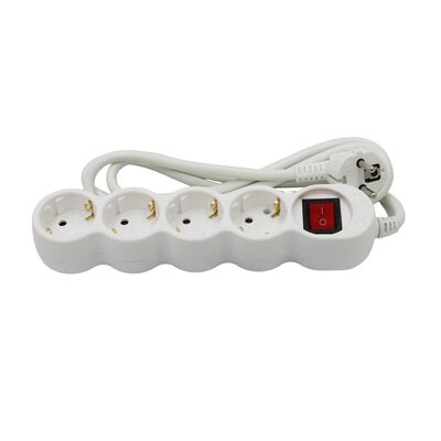ΠΟΛΥΠΡΙΖΟ ΜΕ ΔΙΑΚΟΠΤΗ+ΚΑΛΩΔΙΟ 3x1.5mm² 1.5μ 4 ΣΟΥΚΟ ΛΕΥΚΟ