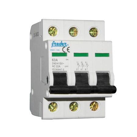Isolation rail Switch 3module round handle KNH1-100 3P 63A