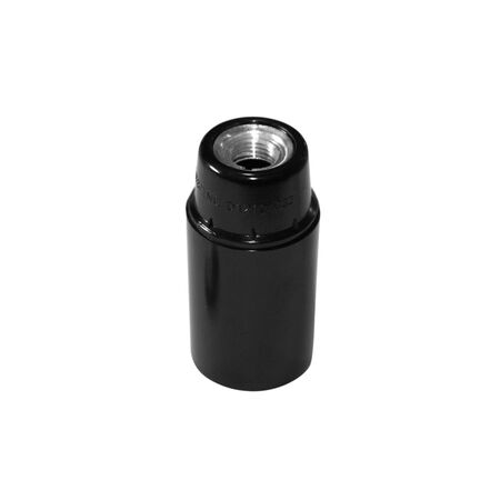 Bakelite lampholder Ε14 M10(1/8'') with aluminum screw black