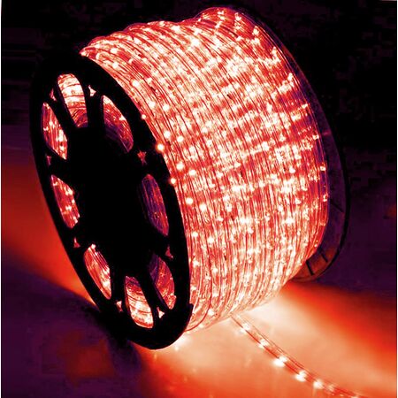 Led Rope Light Clear Round D13mm 3wires 36led/m Red