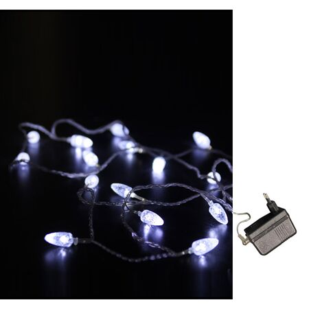 Clear Acrylic chain corn with 100led cool white 24V clear cable ,with transformer 230V