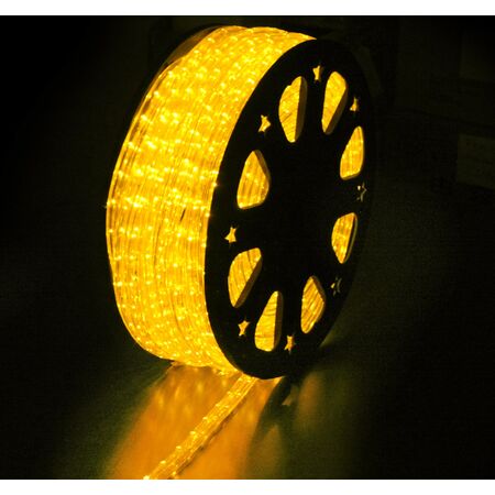 Led Rope Light Clear Flat  11x14mm 2wires 36led/m Yellow