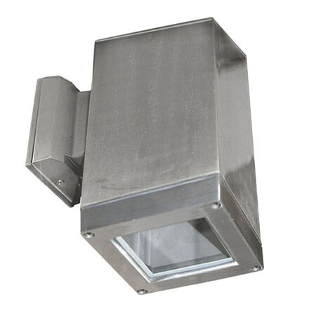Wall mounted Aluminum Square Up 108x108mm Spot lighting fitting 7163 E27 IP44 satin