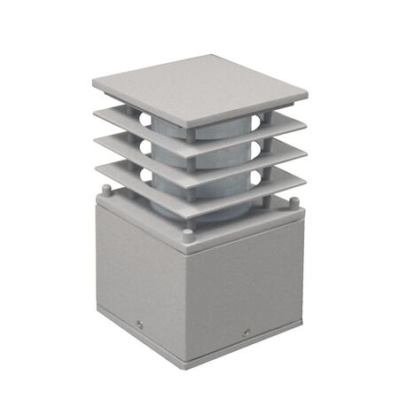 Ground Pillar Aluminum Square with shades without base Lighting Fitting D110mm 7233-200 E27 IP44 grey