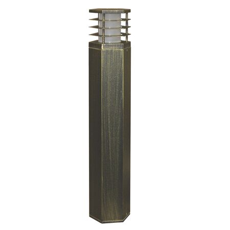 Ground Pillar Aluminum Hexagon with shades Lighting fitting D125mm 7293-650 E27 golden black