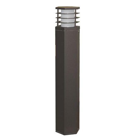 Ground Pillar Aluminum Hexagon with shades Lighting fitting D125mm 7293-650 E27 grained rust