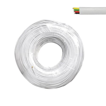 Flat Telephone 2pair cable white