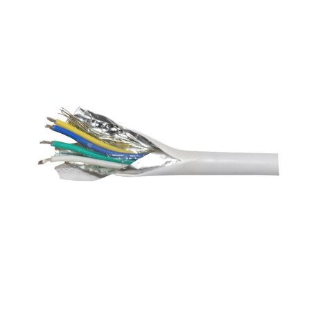 Alarm cable with shielding 4coresx0.22mm white