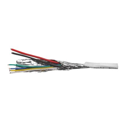 Alarm cable with shielding 4coresx0.22mm+2coresx0.50mm white