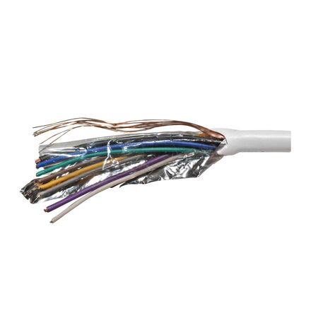 Alarm cable with shielding 6coresx0.22mm+2coresx0.50mm white