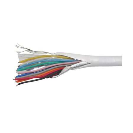 Alarm cable with shielding 10coresx0.22mm white